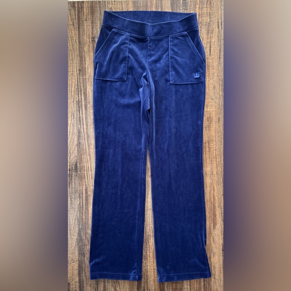 Juicy Couture Blue Velour Pants Sz XS
